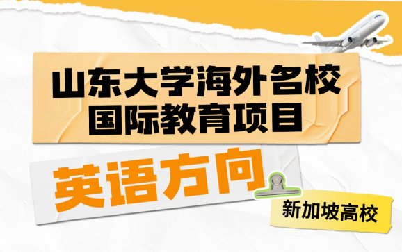 山东大学海外名校国际教育项目（英语方向-新加坡高校）【中新留